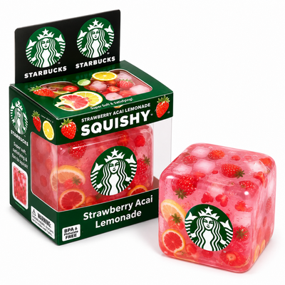 NeeDoh x Starbucks Strawberry Açaí Lemonade Nice Cube